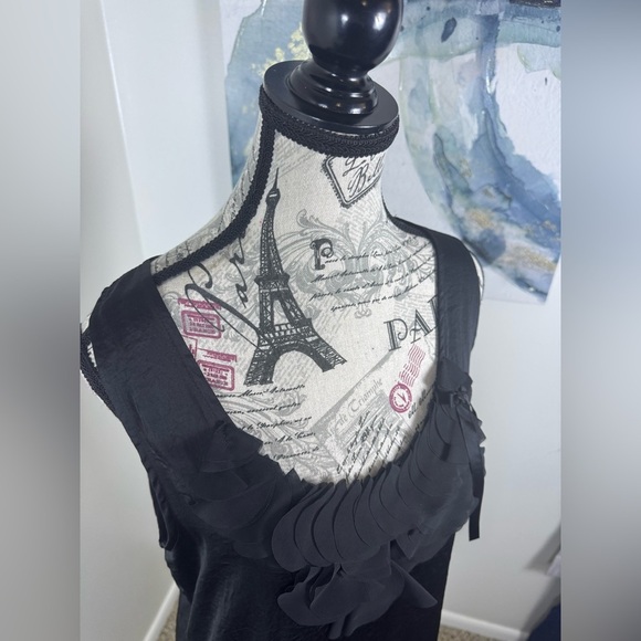 MK West Kei USA Chic Trendy Black Ruffle Dress from Nordstrom size Medium - Picture 9 of 13